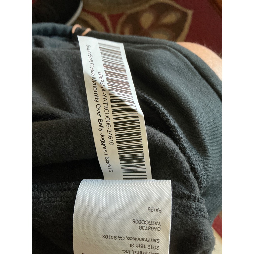 Quince SuperSoft Fleece Maternity Joggers Black Size Small New With Tags - Picture 7 of 7
